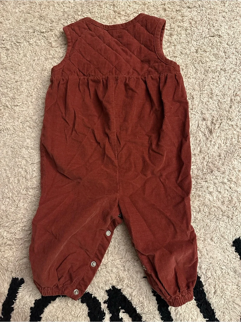 Old Navy Baby Girls Rust Corduroy Sleeveless Romper - 6-12M